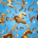Floating £ pound signs